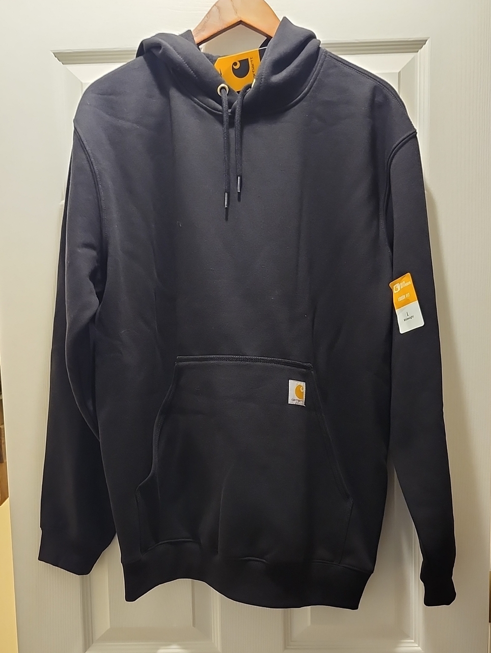 Carhartt Men's Black Crewneck Sweatshirt with Logo Patch